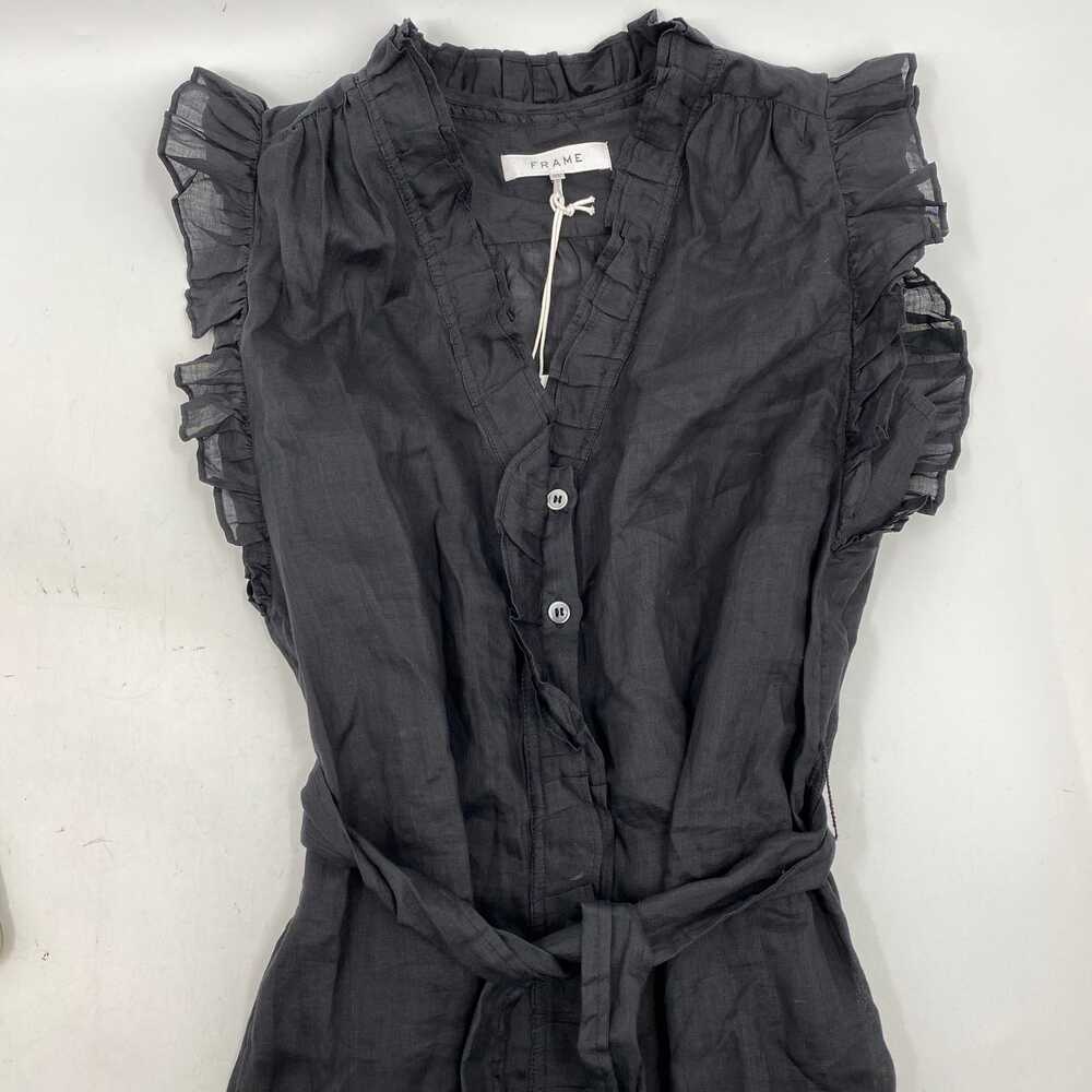 Frame Black Lauren Ruffle Accent Mini Dress | Women’s XS - Picture 5 of 7